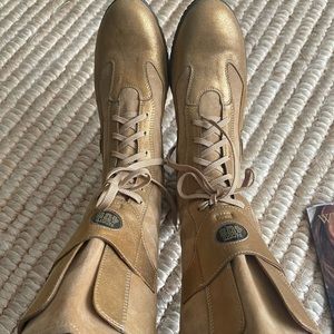 Cesare Paciotti suede leather zipper Moto tall boots 39